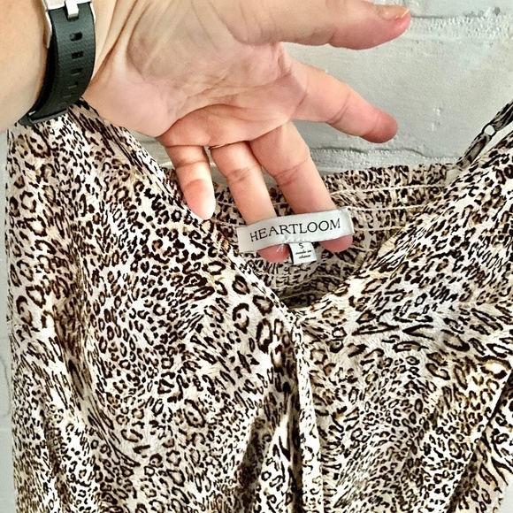 REVOLVE x Heartloom Mini wrap dress Leopard print Mobwife Lightweight S - Picture 3 of 10